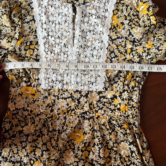 ELLISON High-Neck Ruffled Smock Mini Dress | S - Picture 6 of 11